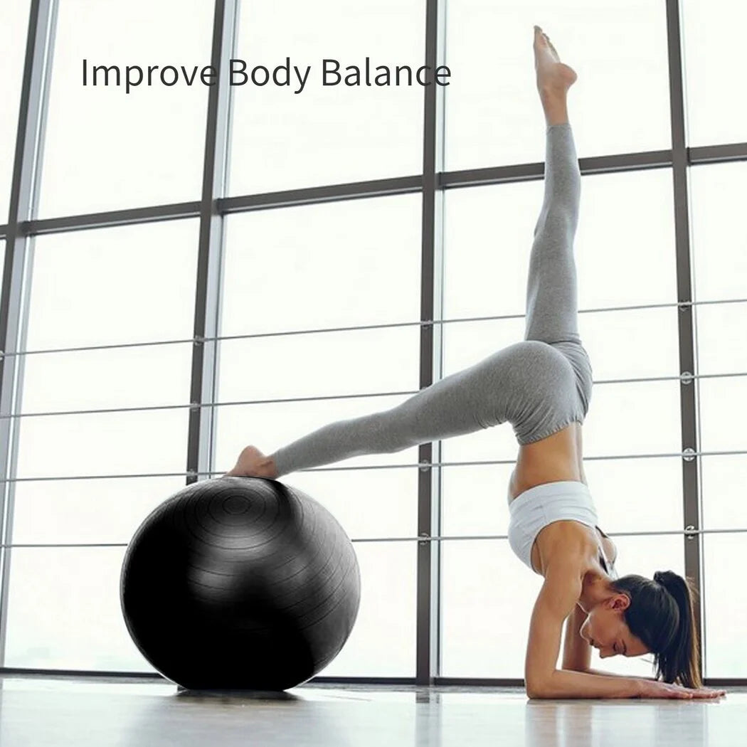 Cardio Drumming Equipment Set, Fitness Balance Ball with Pump & 3.2Oz Sticks, Aerobic Exercise Ball for Workouts, Stability, Pilates, Yoga, Pregnancy Gymnastics