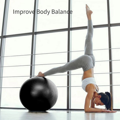 Cardio Drumming Equipment Set, Fitness Balance Ball with Pump & 3.2Oz Sticks, Aerobic Exercise Ball for Workouts, Stability, Pilates, Yoga, Pregnancy Gymnastics